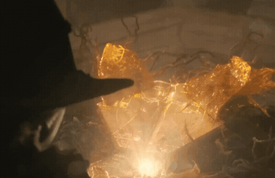 Person Touching Glowing Object GIF