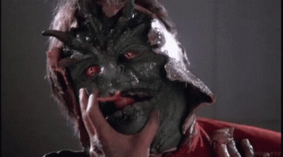 Person Touching Monster Face GIF