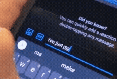 Person Typing Did You Know On Cell Phone GIF