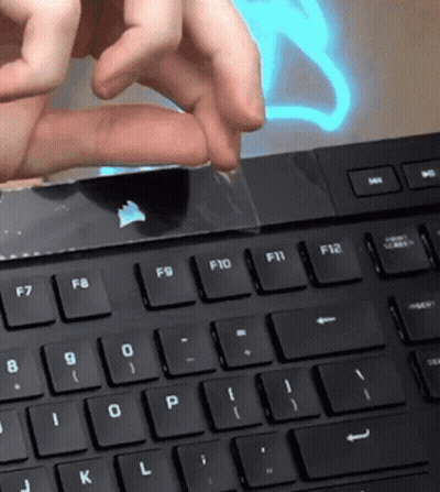 Person Typing On Corsair Keyboard GIF