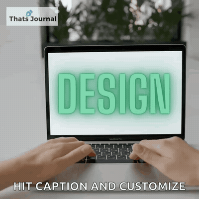 Person Typing On Laptop With Design On Screen GIF