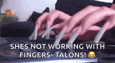 Person Typing With Spider Fingers GIF