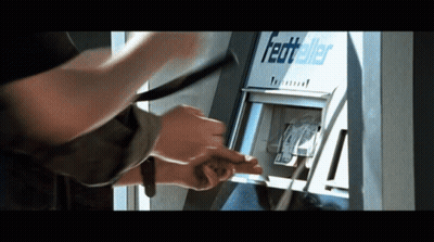 Person Using ATM Saying Feutteller GIF