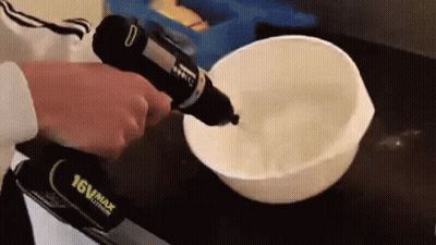 Person Using Drill With 16Vmax Battery GIF