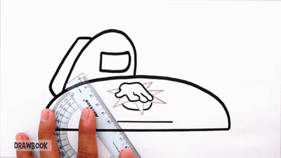 Person Using Ruler To Draw Superhero GIF