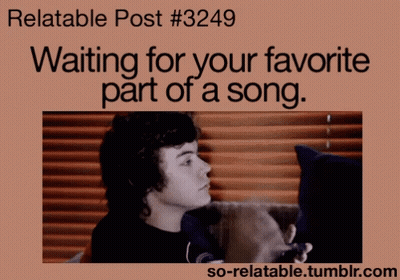 Person Waiting For Favorite Part Of Song GIF