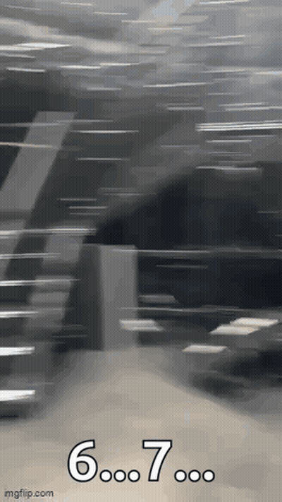 Person Walking Down Stairs Number 6 GIF