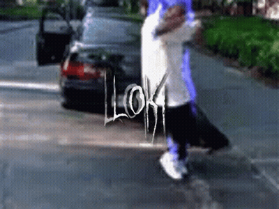 Person Walking Down Street Saying Loki GIF