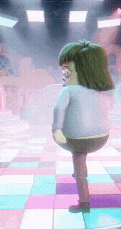 Person Walking Down Street With Tree GIF