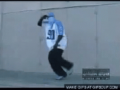 Person Walking In Blue Slippers GIF