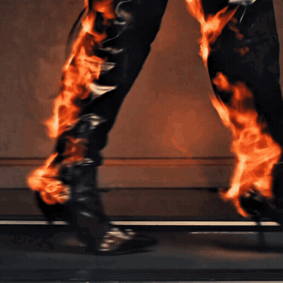 Person Walking On Treadmill With Burning Legs GIF