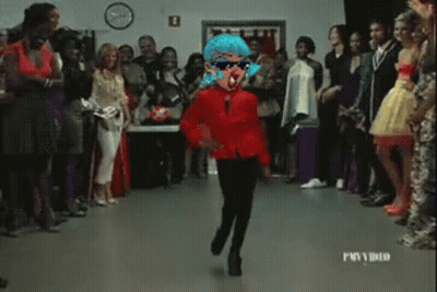 Person Walking Runway GIF