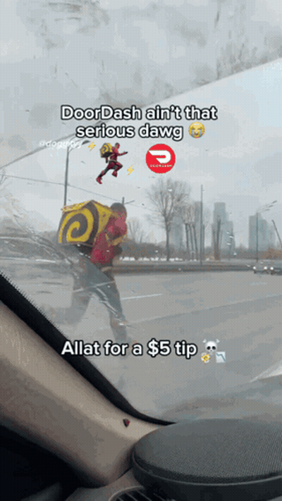 Person Walking Saying DoorDash Ain't That Serious Dawg GIF