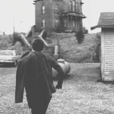Person Walking Towards House GIF