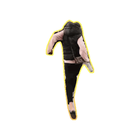 Person Walking With Purse On Back Sticker