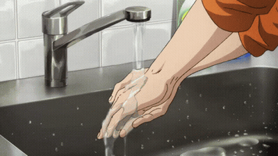 Person Washing Hands With Soap GIF