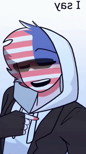 Person Wearing American Flag Mask GIF