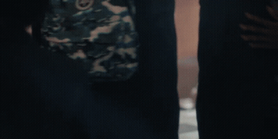 Person Wearing Camo Backpack Saying Hype GIF