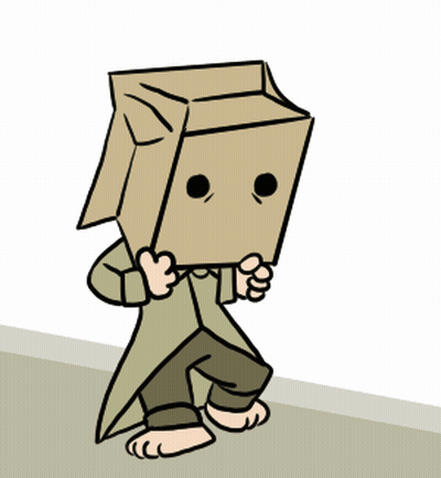 Person Wearing Cardboard Box On Head GIF