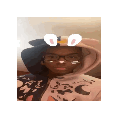 Person Wearing Glasses And Cat Hoodie Sticker