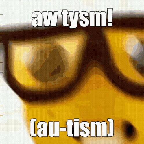 Person Wearing Glasses Saying Aw Tysm GIF