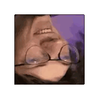 Person Wearing Glasses With Open Mouth Sticker