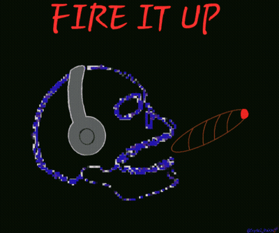 Person Wearing Headphones Fire It Up GIF