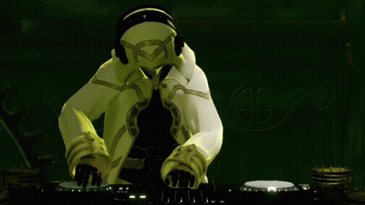 Person Wearing Headphones Playing Turntable GIF