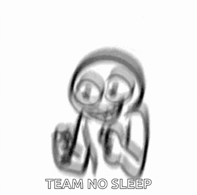 Person Wearing Headphones Team No Sleep