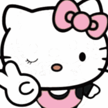 Person Wearing Hello Kitty Headband GIF