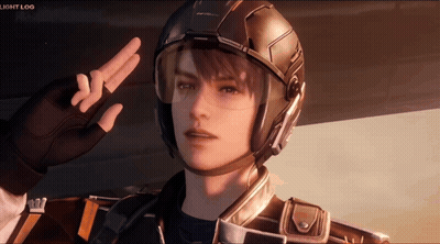 Person Wearing Helmet With Light Log GIF