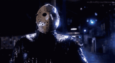 Person Wearing Hockey Mask GIF