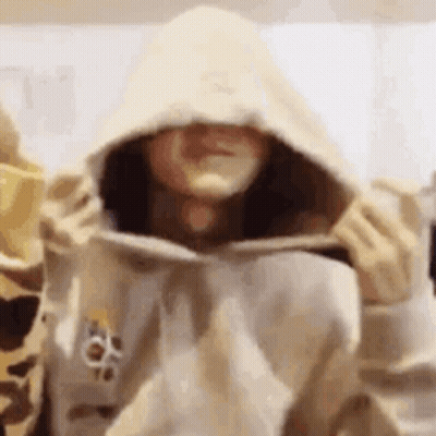 Person Wearing Hoodie With Hood Up GIF
