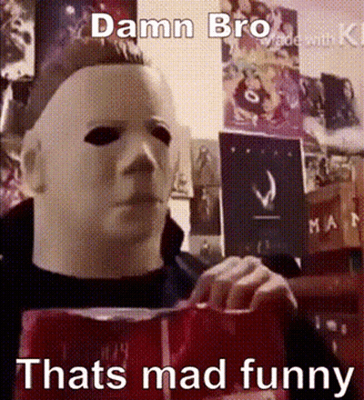 Person Wearing Mask Saying Thats Mad Funny GIF