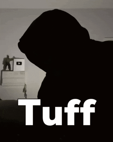 Person Wearing Mask With Tuff GIF