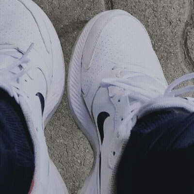 Person Wearing Nike Tennis Shoes GIF