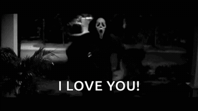 Person Wearing Scream Mask GIF