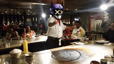 Person Wearing Screaming Mask GIF