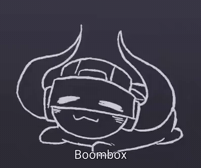 Person Wearing VR Headset Saying Boombox GIF