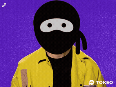 Person Wearing Yellow Jacket Black Mask Saying Tokeo GIF