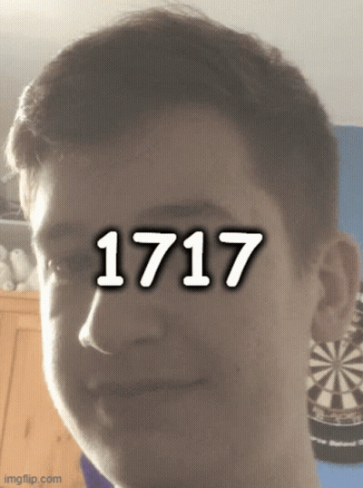 Person With 1717 On Face GIF