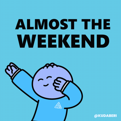 Person With Arms In Air Almost Weekend GIF