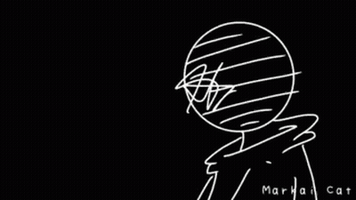 Person With Blood From Mouth And Globe Saying Marka Cat GIF