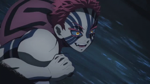 Person With Blue Eyes And Striped Face GIF