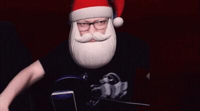 Person With Blue Flames Behind Face GIF