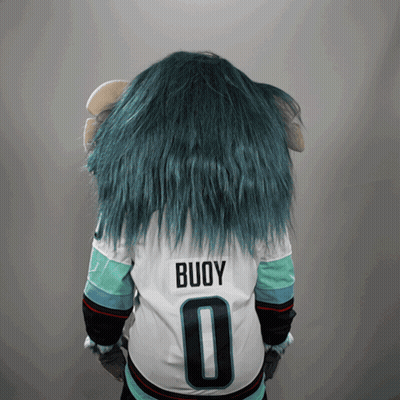 Person With Blue Hair Wearing Buoy 0 Jersey GIF