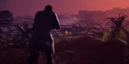 Person With Blue Lightning Bolt In Dark Room GIF