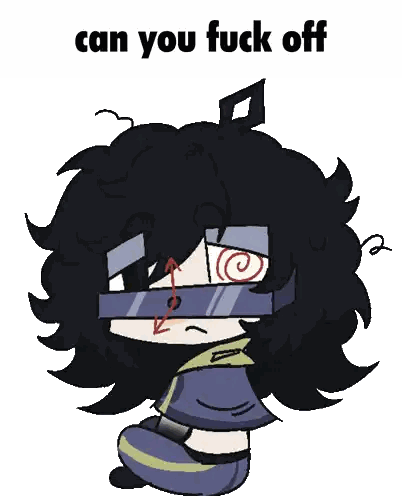 Person With Can You F*** Off Text Sticker