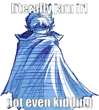Person With Cape Saying Jam IRL Sticker