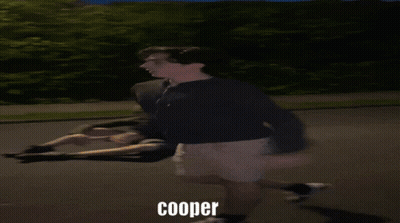 Person With Cooper Text GIF